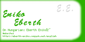 eniko eberth business card